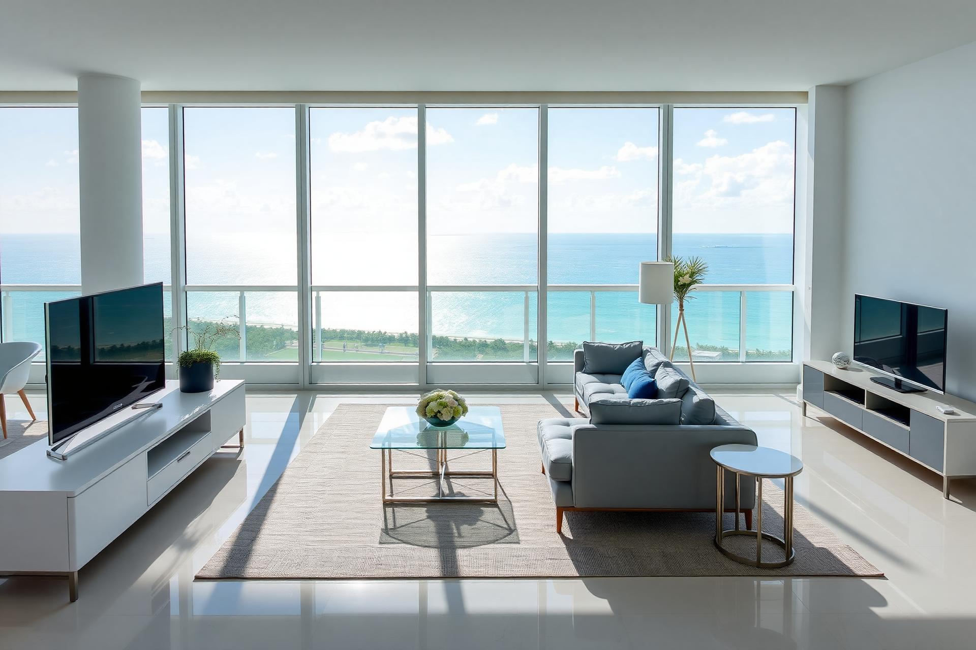 Apartamento moderno en Miami con vista al océano